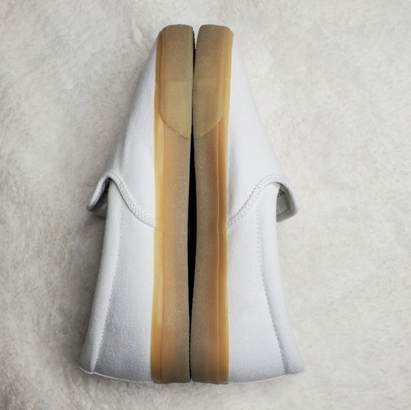 Madewell Sidewalk White Cream Canvas Gum Sole Slip On Sneakers - Picture 7 of 14